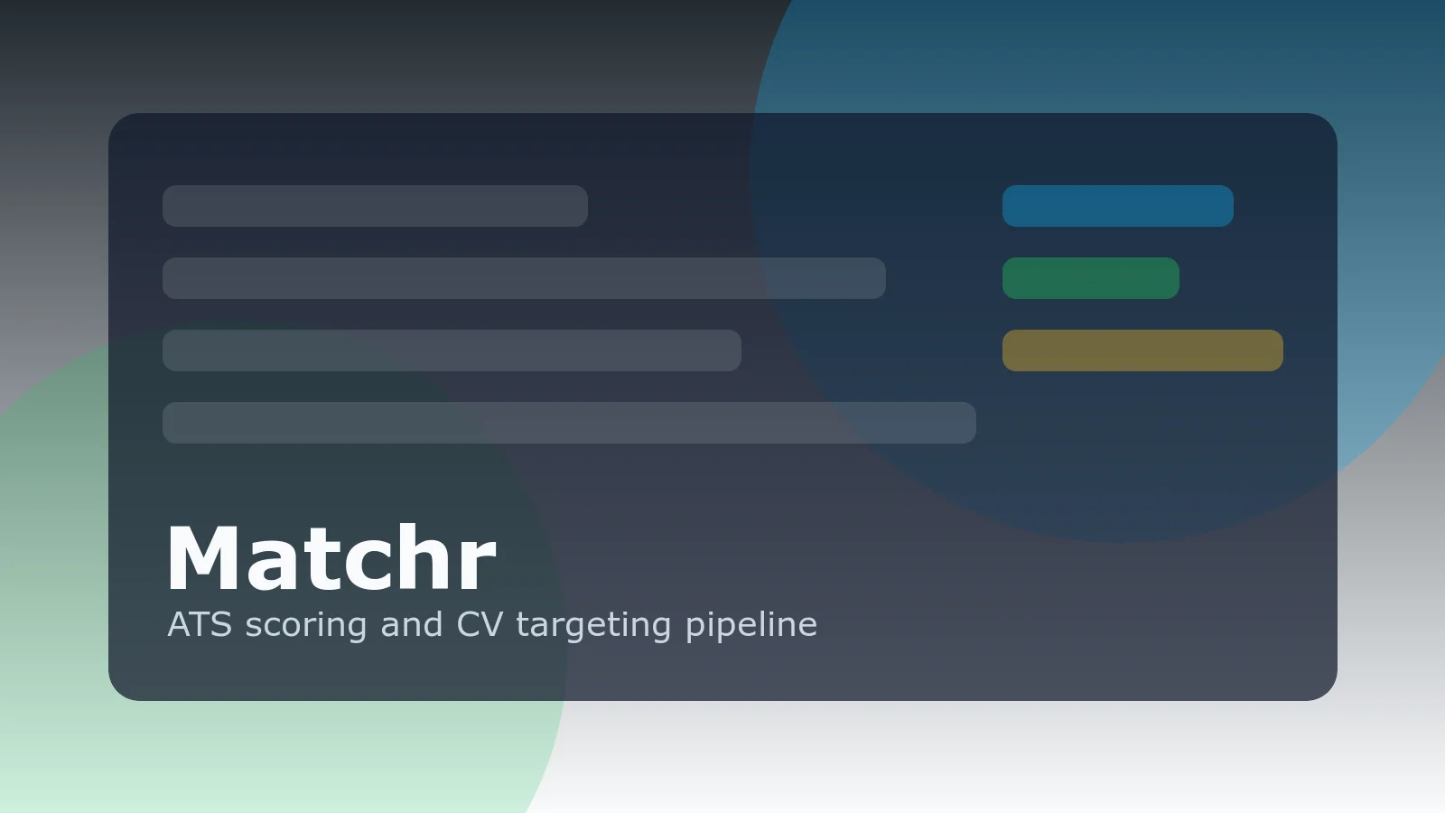 Matchr - GenAI SaaS for targeted CVs and ATS scoring